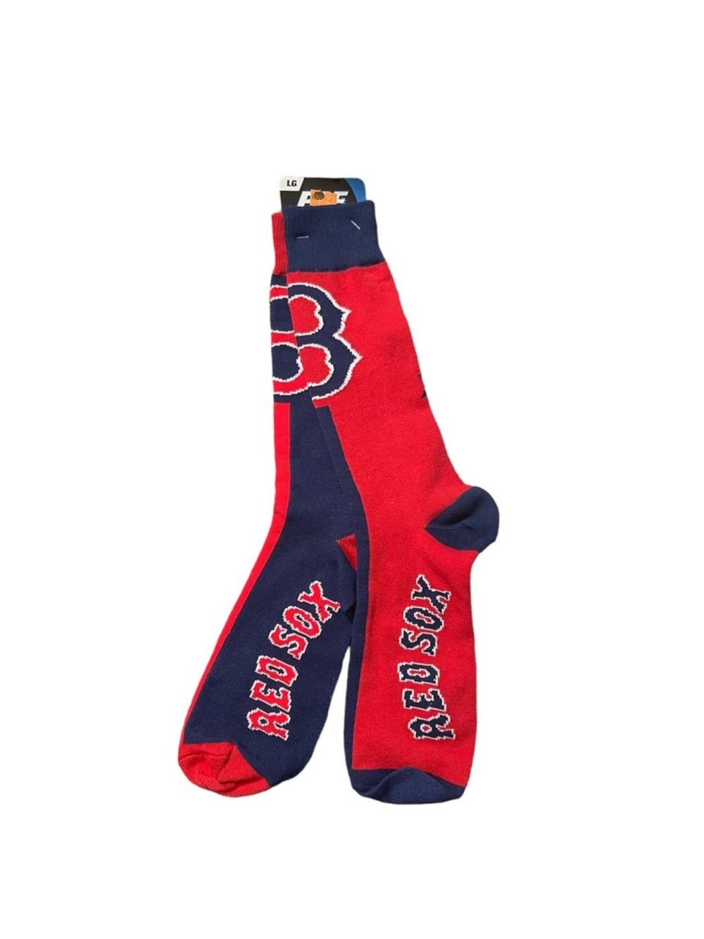 New Boston Red Sox Men's Crew Socks - Red & Navy Team Design